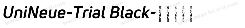UniNeue-Trial Black字体转换